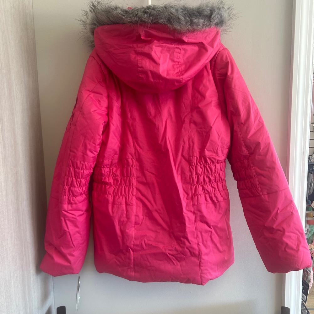 BCX Girl Hot Pink Faux‎ Fur Hooded Puffer Winter Coat Jacket Size L(14) Girls - Picture 7 of 8